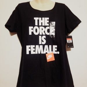 the force is female shirt nike